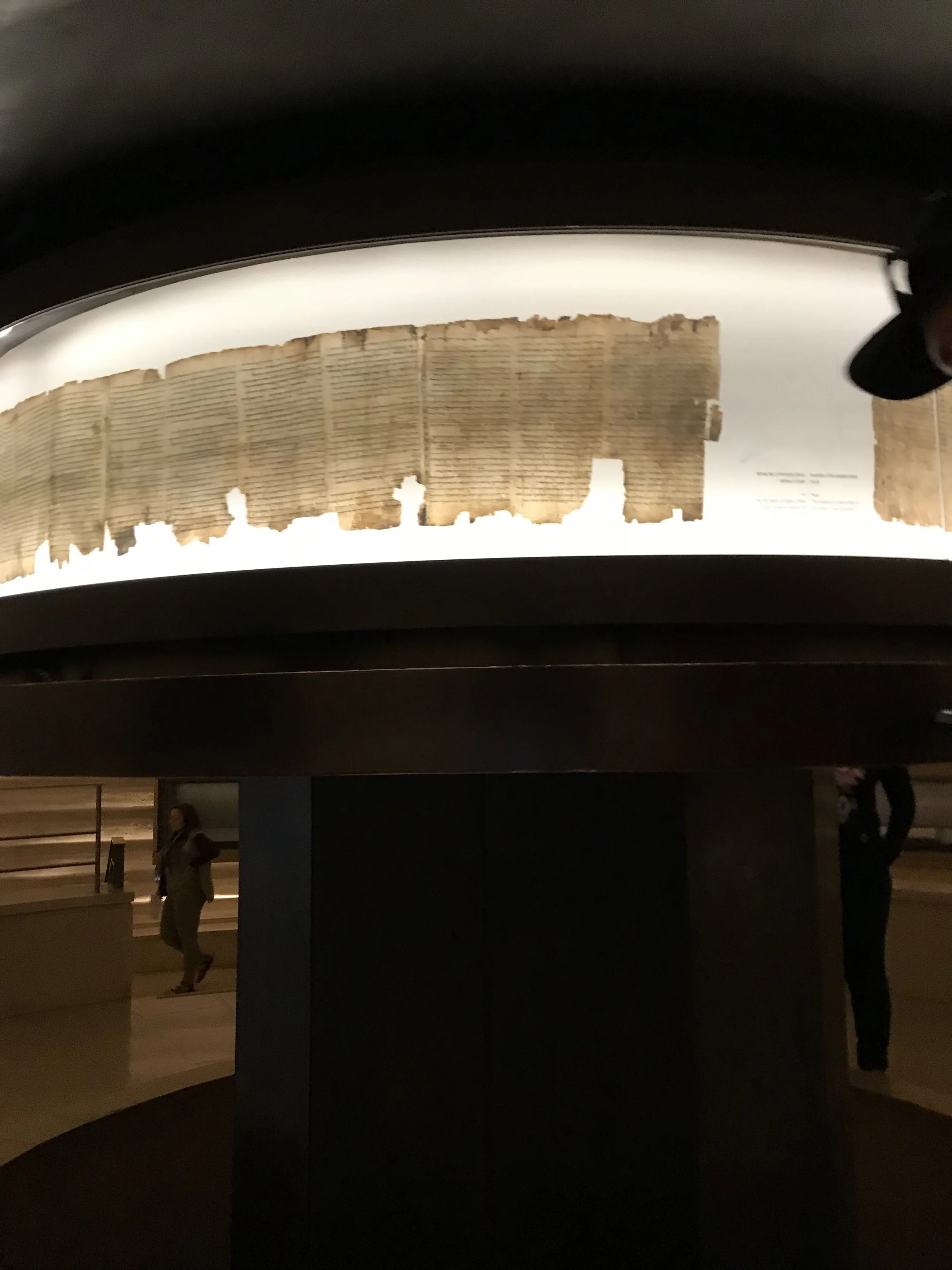 However, it was very special to see actual shards of the Dead Sea Scrolls