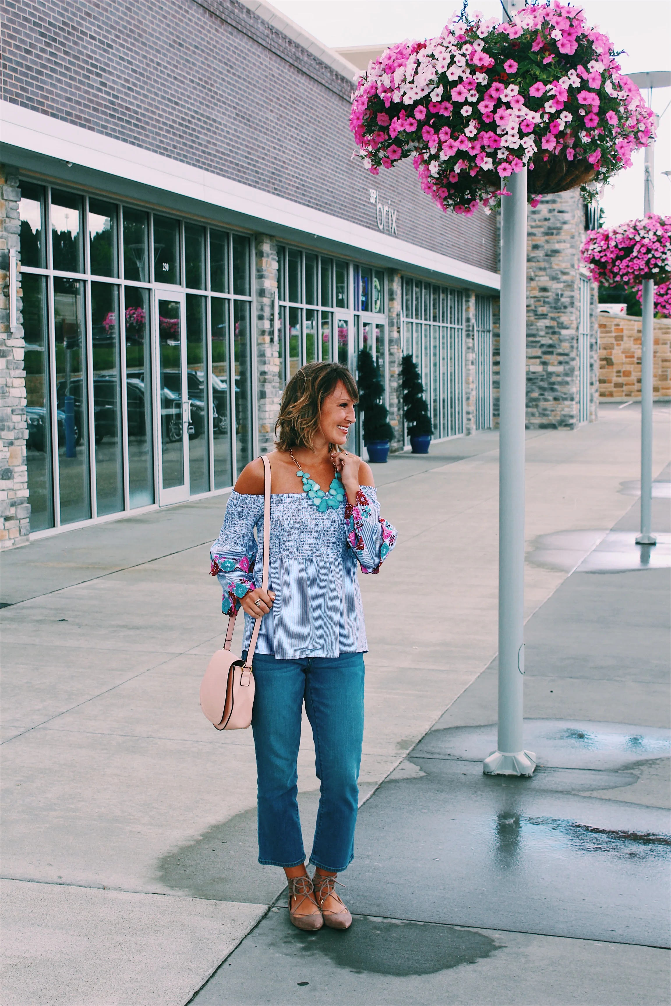 loft off the shoulder top