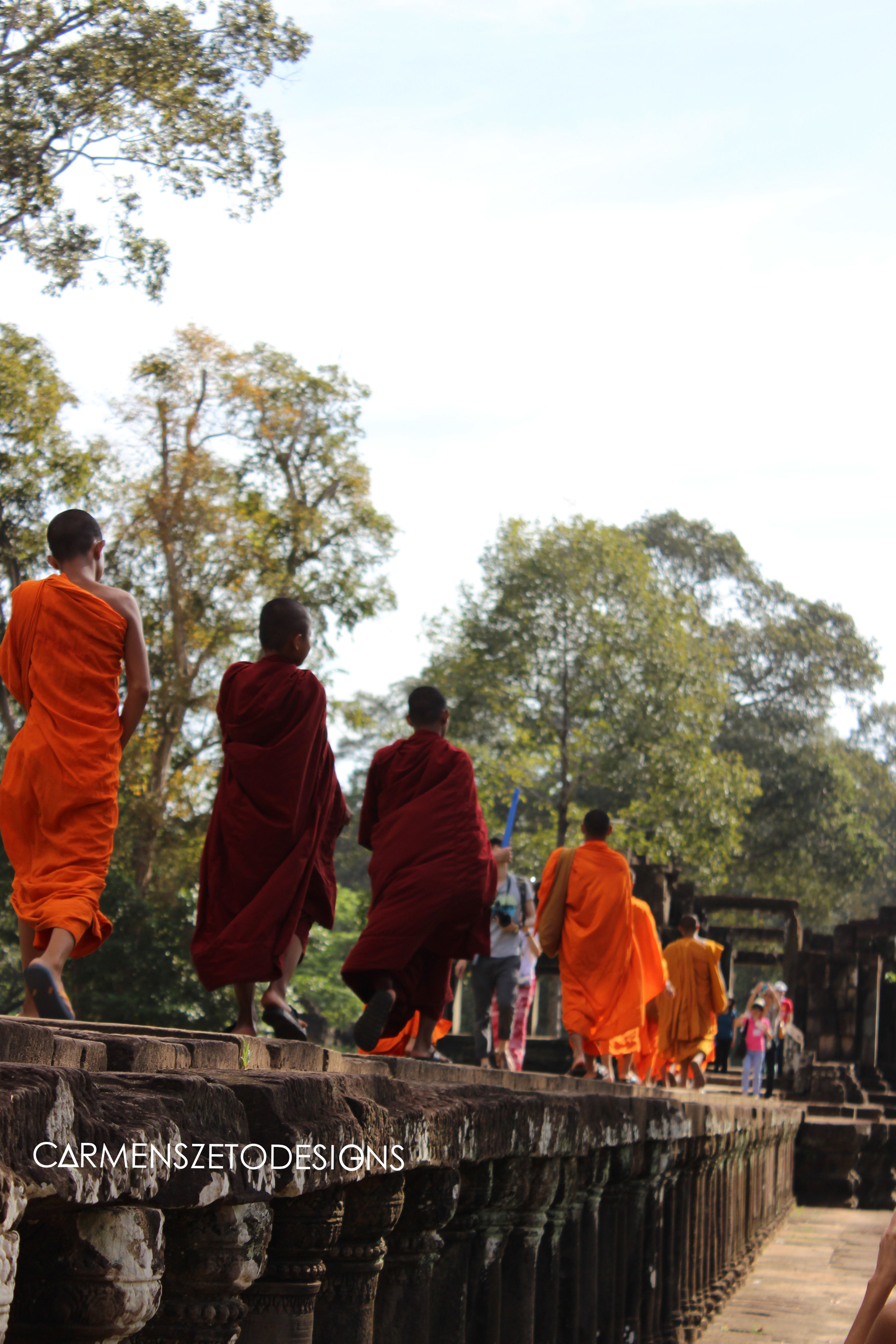 Monks in Angkor Thom, Cambodia