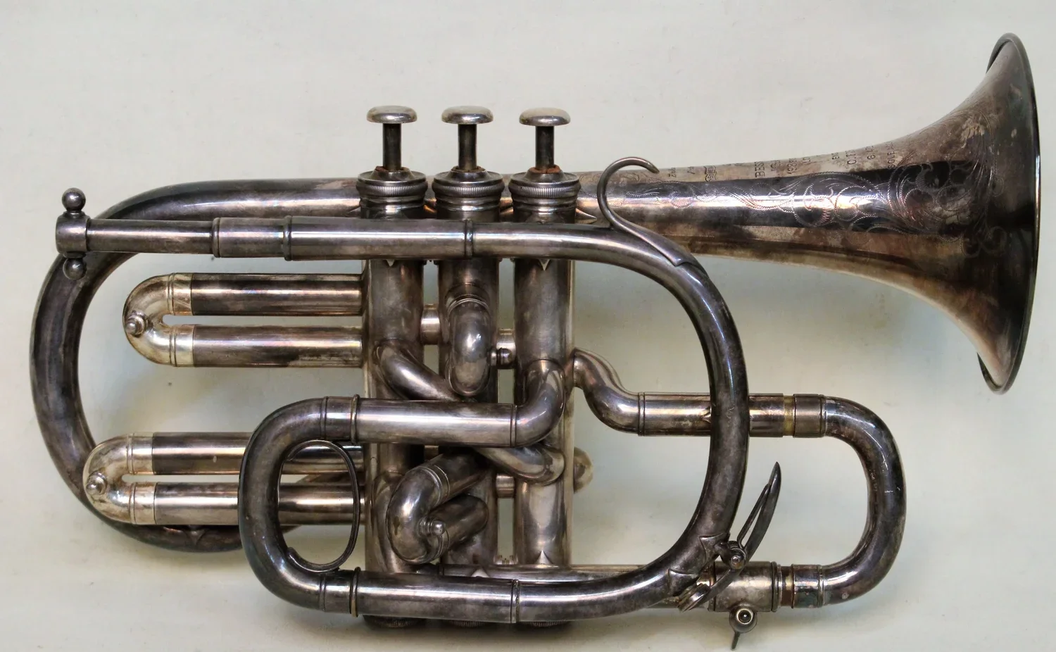Enharmonic model cornet, about 1900.