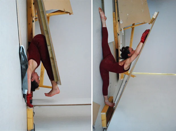 Figures in Spaces, Surprise Yourself! . Installation and performance. Tent Gallery, Edinburgh, Scotland. 2013
