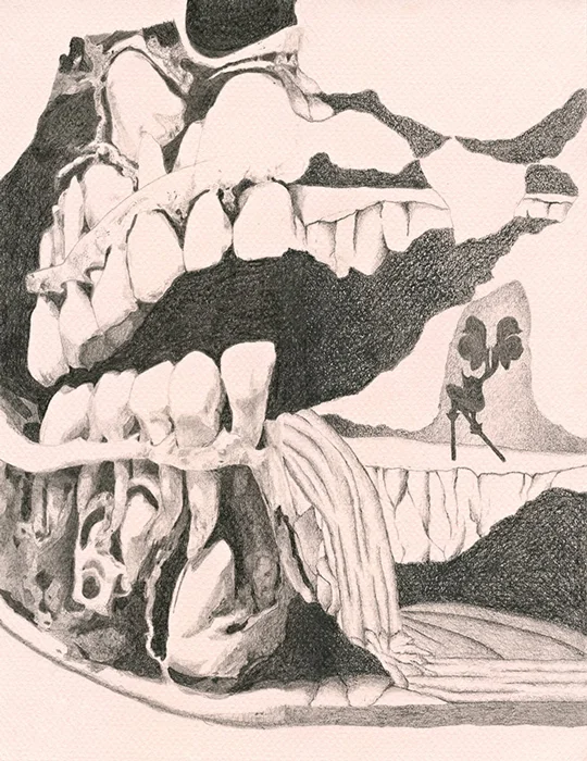 Exquisite Corpse 03 , 2014 Pencil on Canson "Dawn Pink" paper