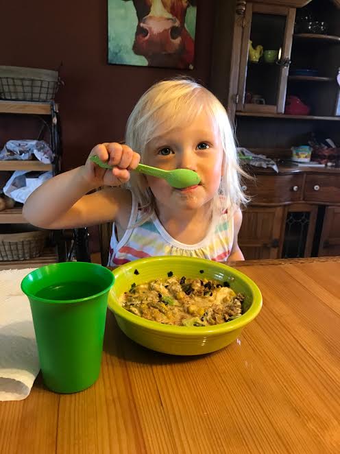 The face of dinner approval. 