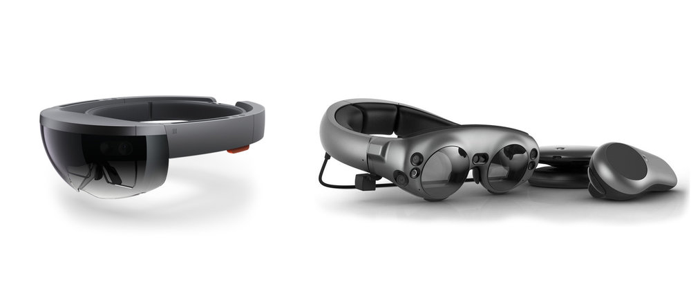 AR Headsets : Left: Microsoft Hololens ; Right: Magic Leap