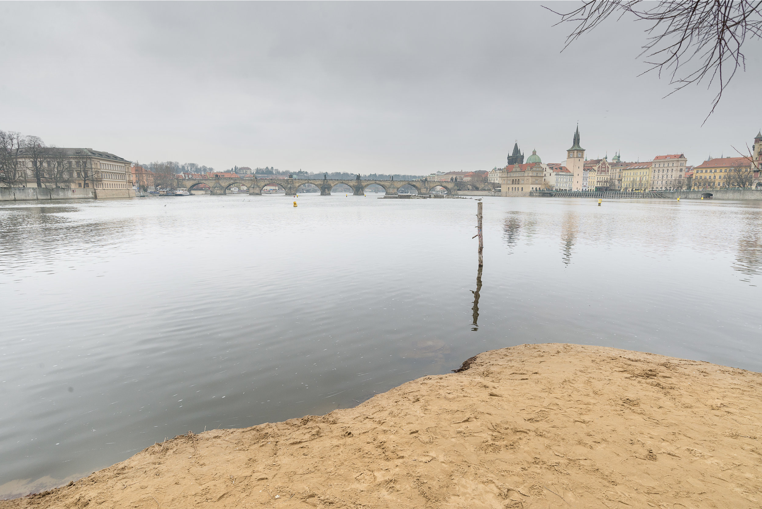 Charles IV Bridge from Střelecký Island