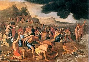 The Crossing of the Red Sea , Nicolas Poussin (1634)