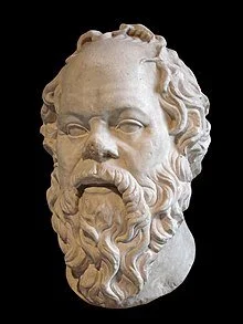 Socrates, an educator (bust in Louvre)