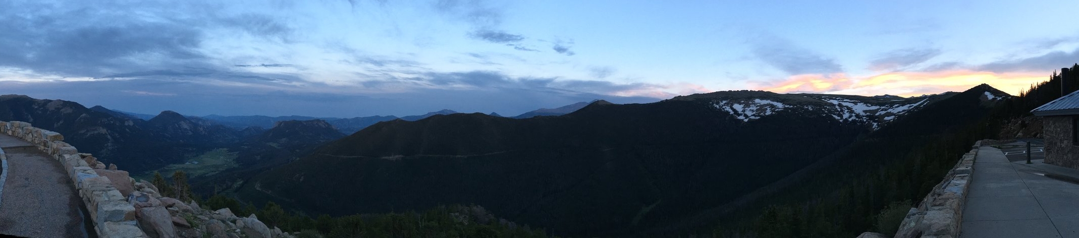 View from the Summit During a Motorcycle Tour of Rocky Mountain National Park