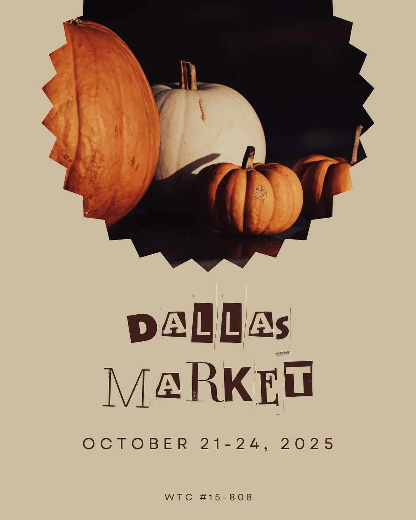 JOIN US
Dallas October Apparel Market
THIS WEEK🍂🎃🍁🍂
Come see all the newness for SS ‘26🙌🏻
& of course immediates available 
We can’t wait to see you SOON!