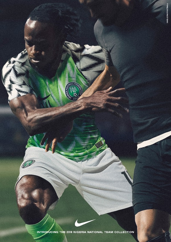 Victor Moses - Nigeria 2018 World Cup National Team aka Super Eagles wears Naija Spirit jersey by Nike 21.jpg