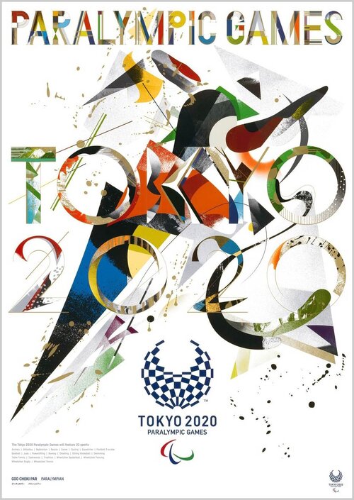 Details about   Tokyo Olympics 2020 Paralympic Official Art Poster Postcard Asao Tokolo Japan 