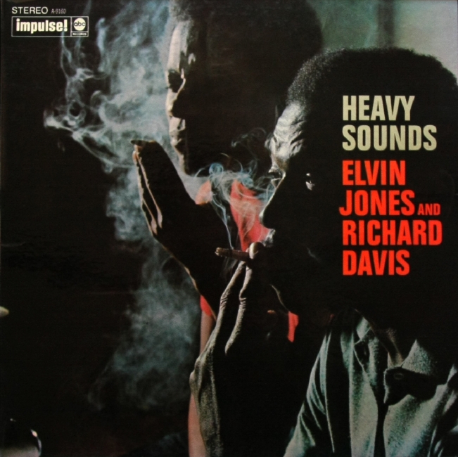 Elvin Jones and Richard Davis, Heavy Sounds , 1967 Photo: Chuck Stewart Design: Robert and Barbara Flynn