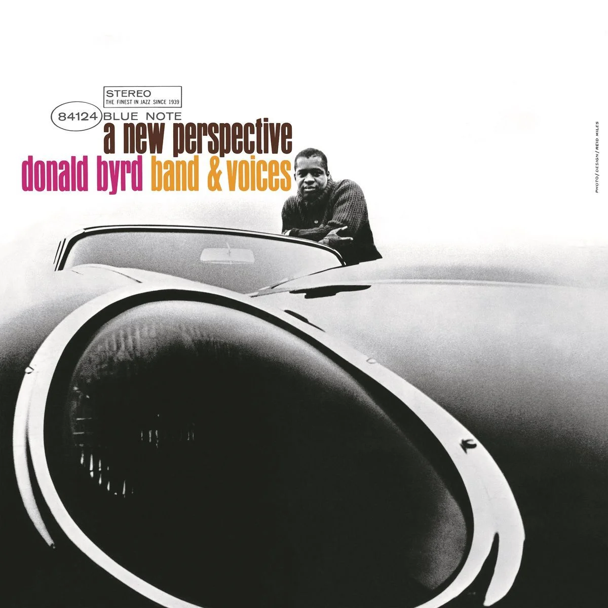 Photography and design by Reid Miles for Donald Byrd's A New Perspective, 1964