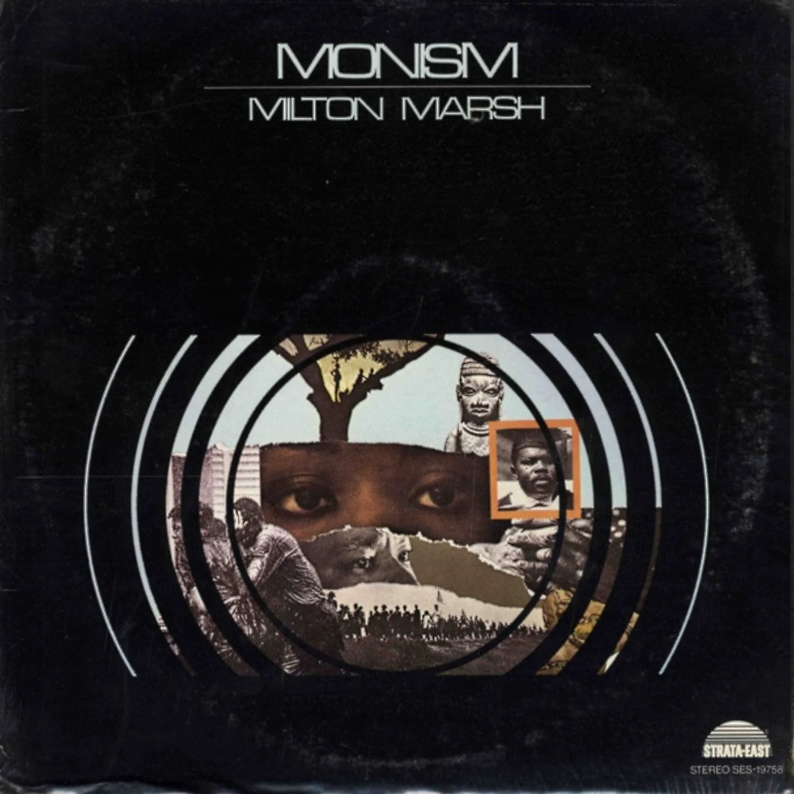 Byard's collage design for Milton Marsh's Monism , Strata-East, 1975