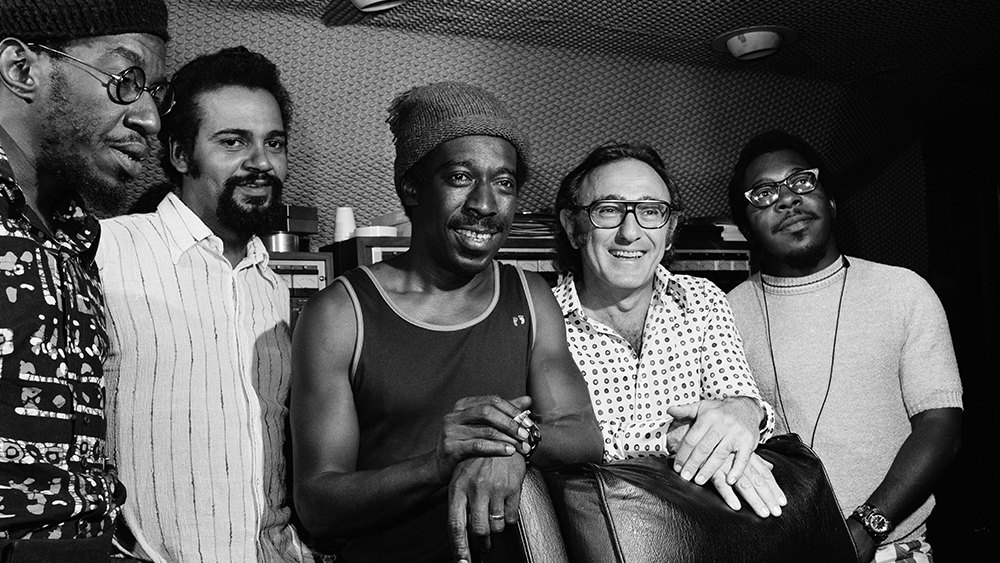 Freddie Robinson, Joe Sample, Blue Mitchell, Bob Shad and Herman Riley in 1973