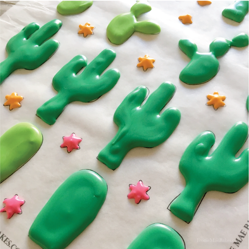 Cactus Cookie or Cupcake Stencil Set