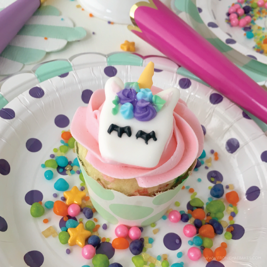 Whimsical Royal Icing Unicorn Cupcake Toppers With Free Printable