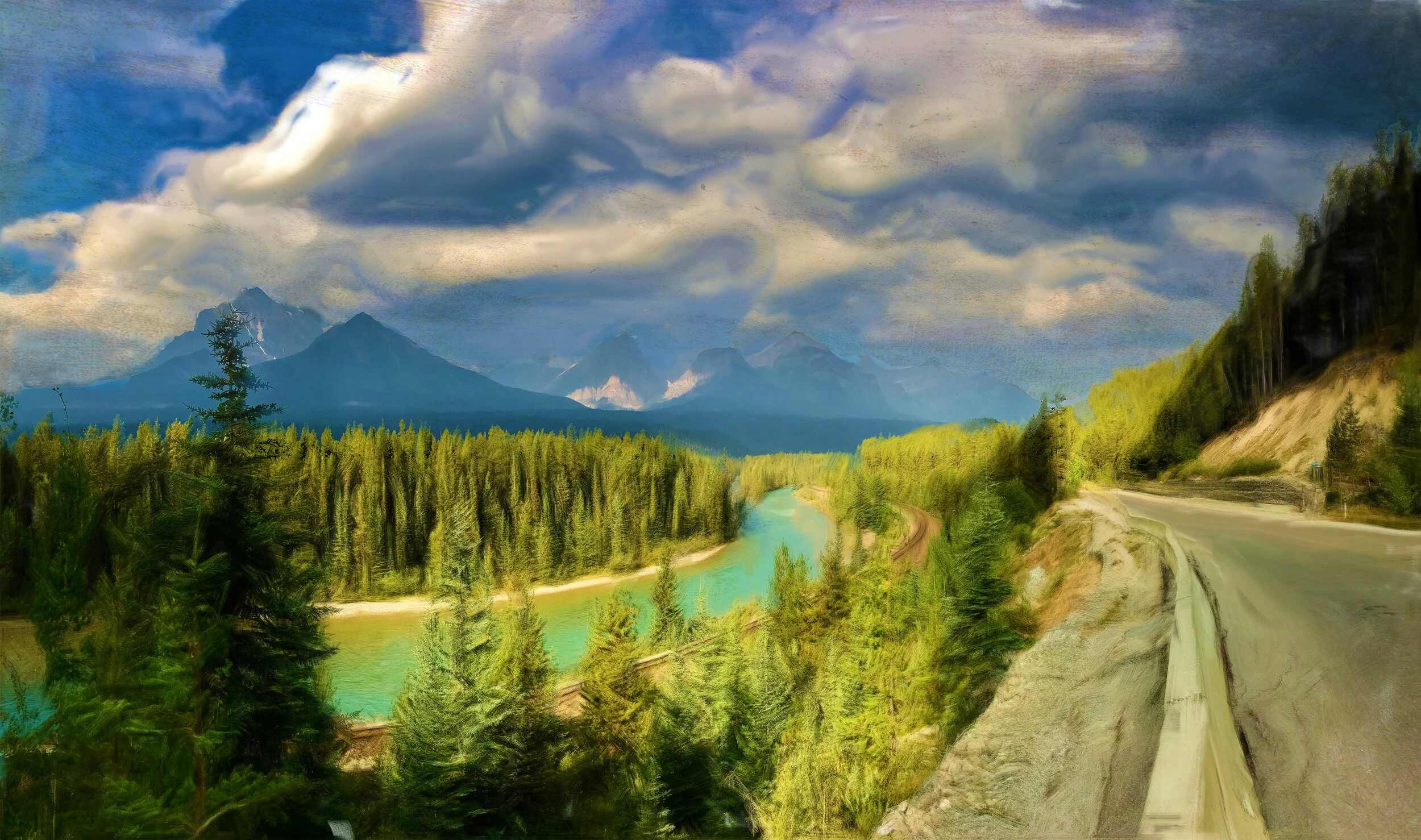 Bow River Valley, near Banff