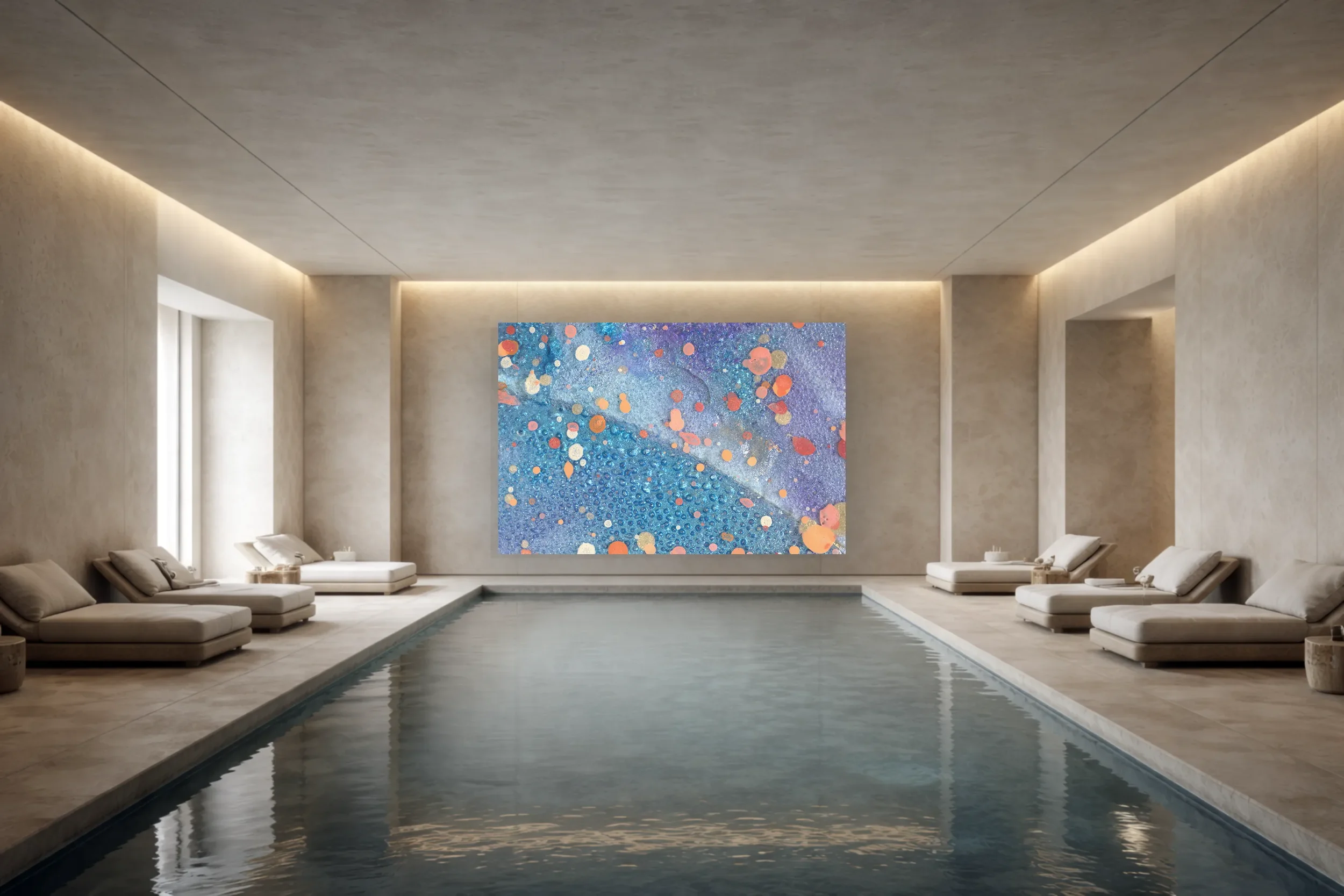   Blue Sand     MacroScape archival pigment print from an original acrylic painting    67 × 45 in  ·  Edition of 6 