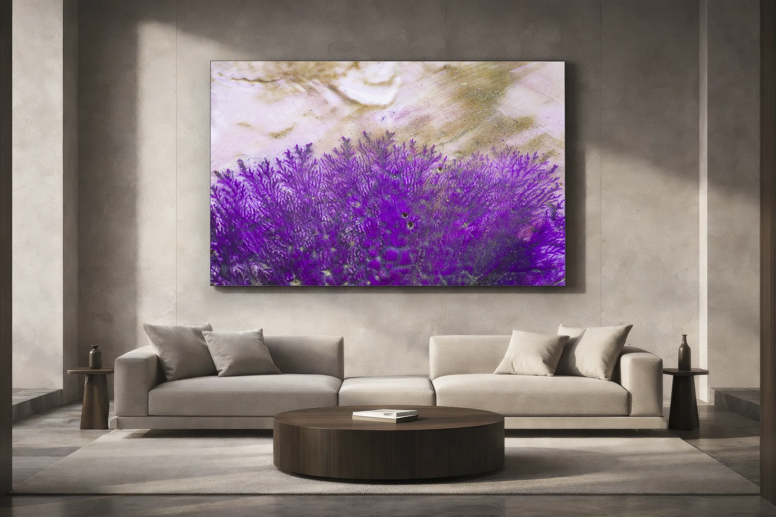   Purple Dried Coral     MacroScape archival pigment print from an original acrylic painting    67 × 45 in  ·  Edition of 6  