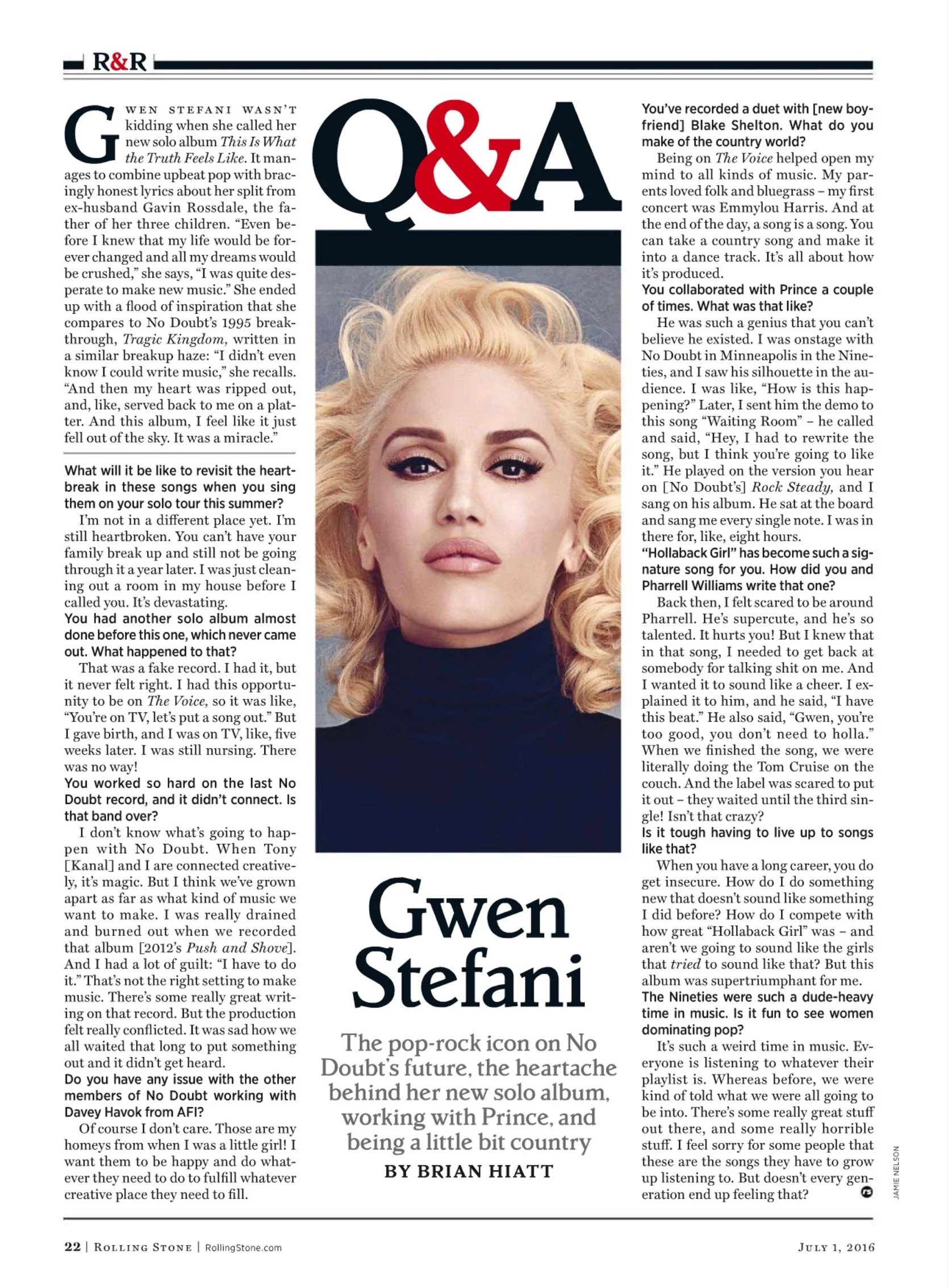 Rolling Stone - July 1st 2016