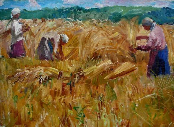 Women Harvesting by Arkadi Plastov