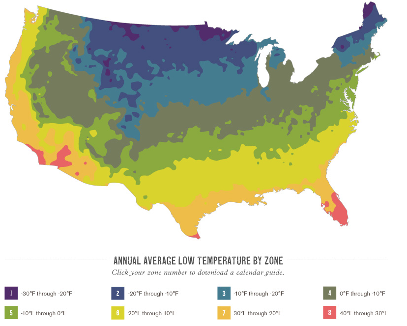 Harvest calendar of the United States