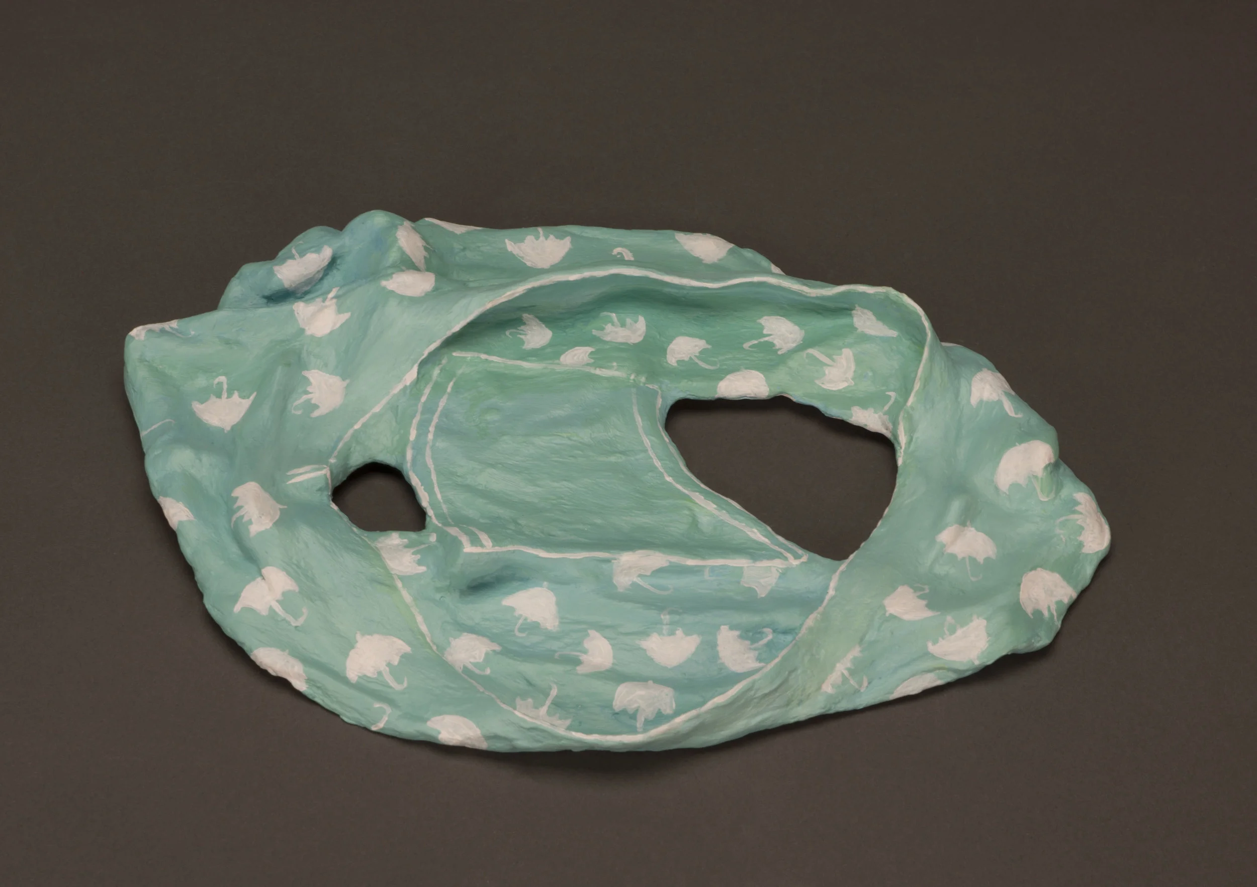  THE UMBRELLA UNDERWEAR  Ceramic Underwear sculpture, displayed on floor, 2017 
