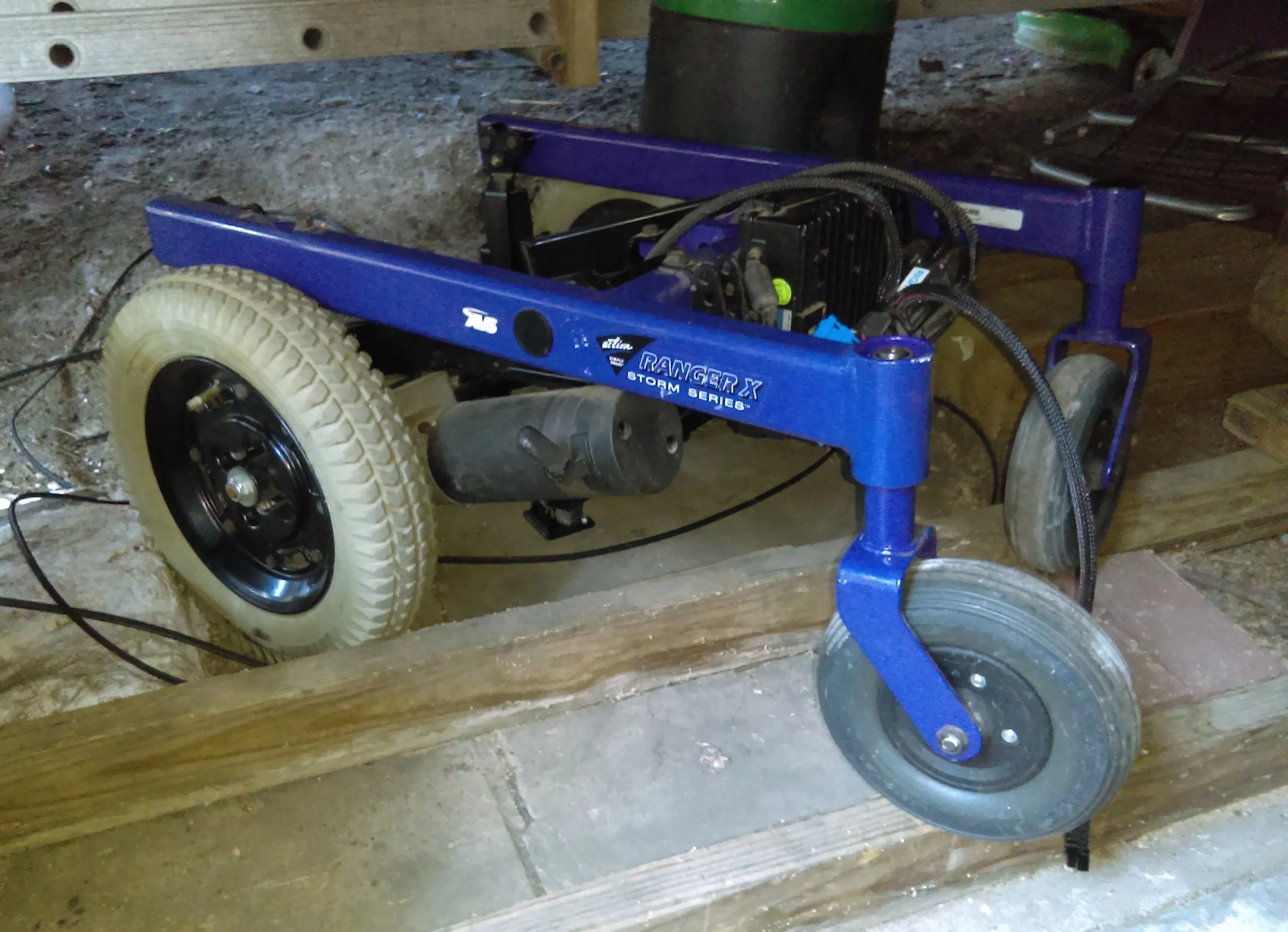 The important portion of the wheelchair.
