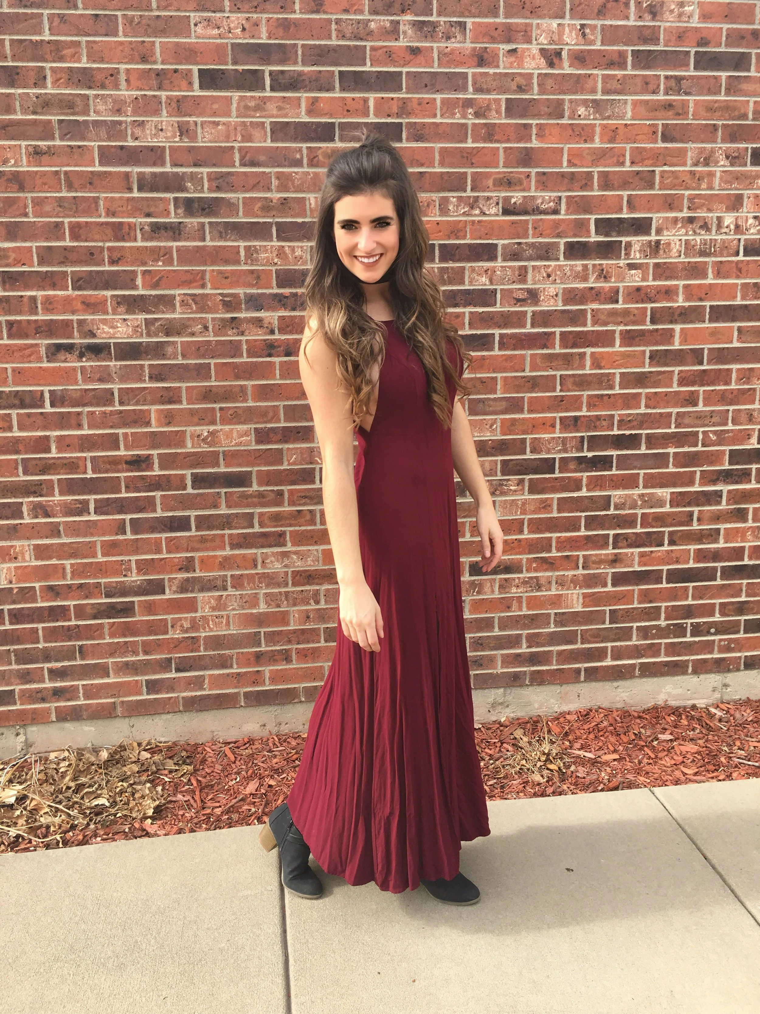 mythical kind of love wine red maxi dress