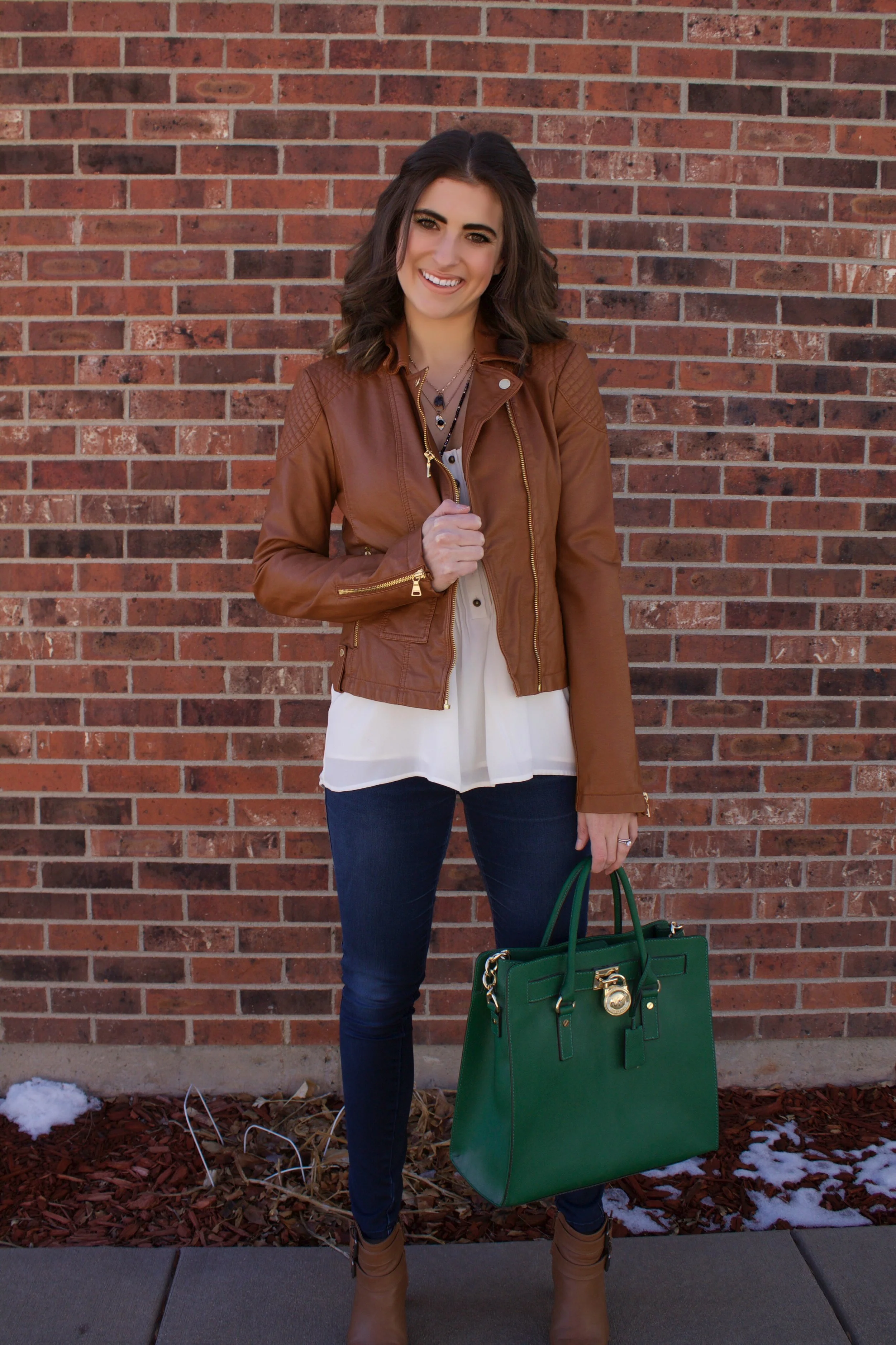 hunter green michael kors bag