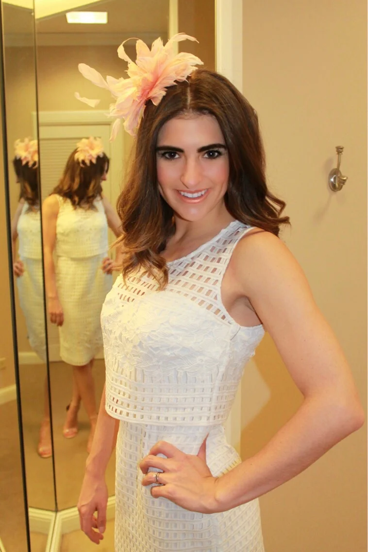 macys guess white dress