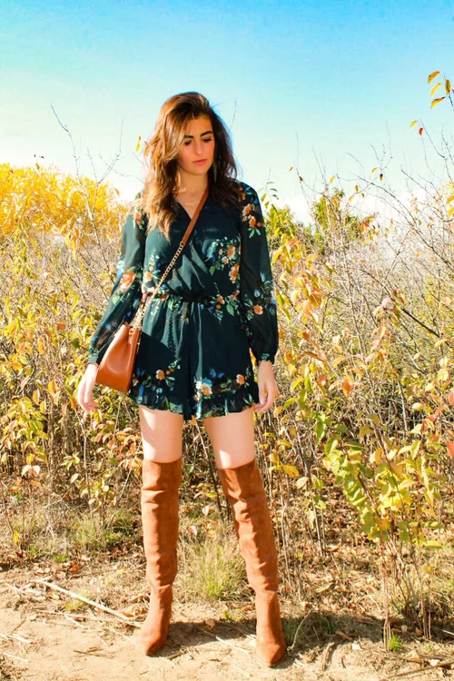 Fall Floral Romper — Denv.Her.