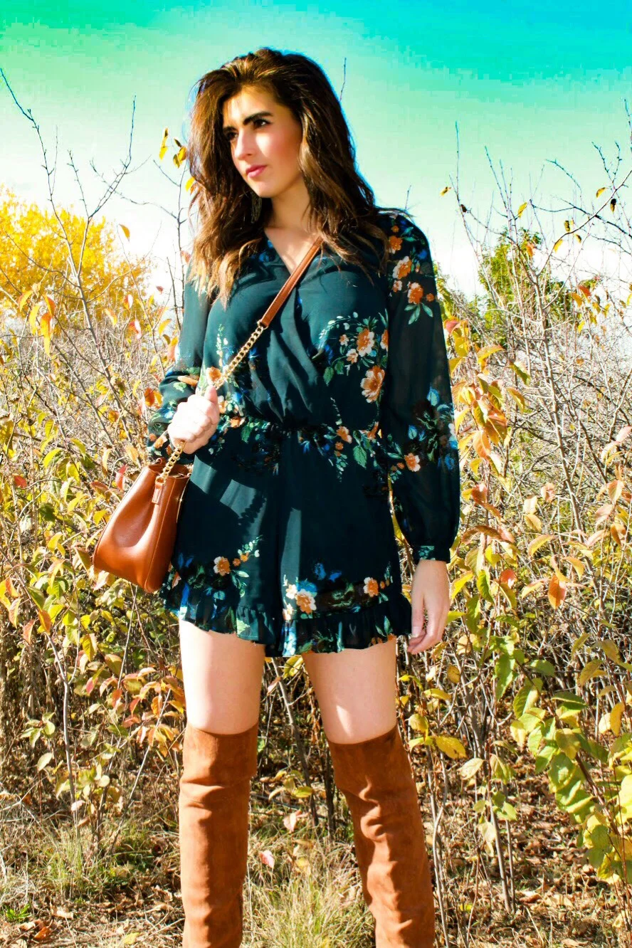 Fall Floral Romper — Denv.Her.