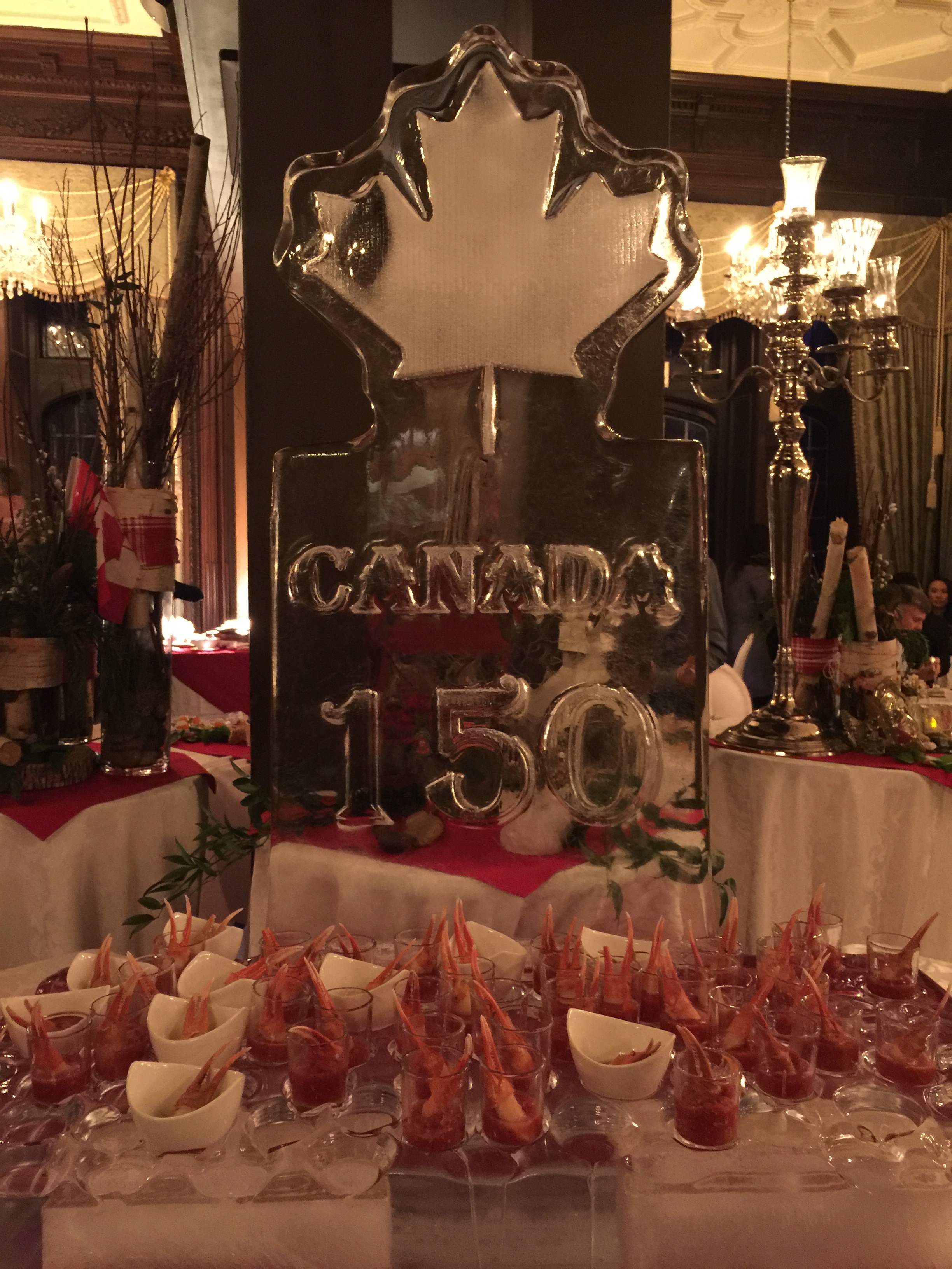 Ice Sculpture and Crab Claws 