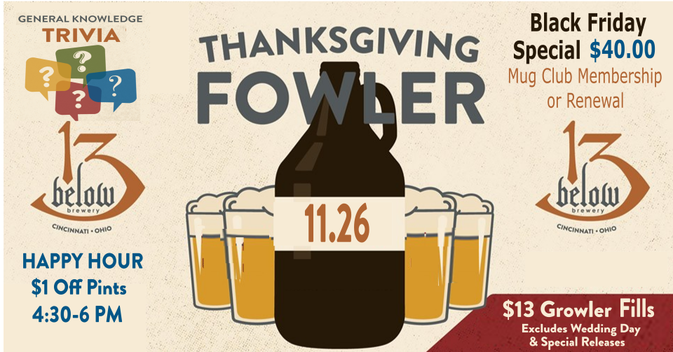 Pre-Thanksgiving Fowler Growler Party