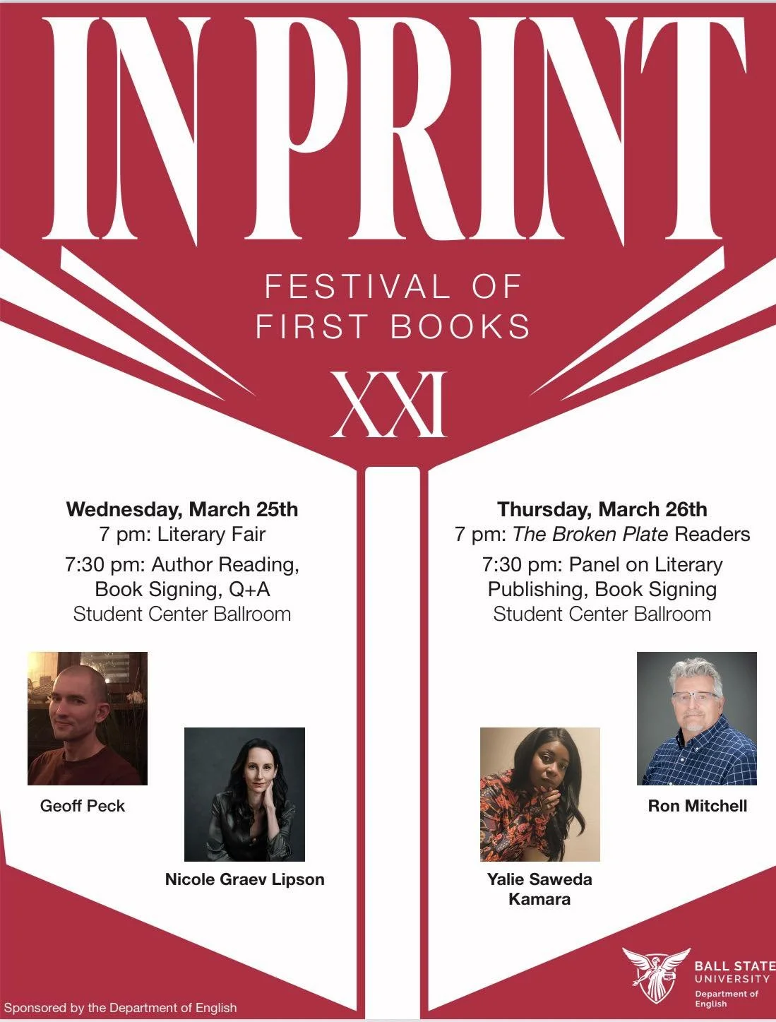 In Print Festival of First Books at Ball State University