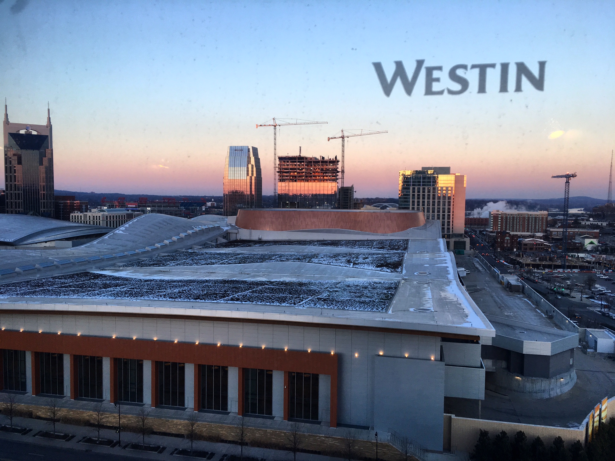 Decent Nashville sunset thanks to Westin's awesome view