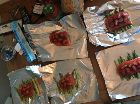 Salmon assembly line