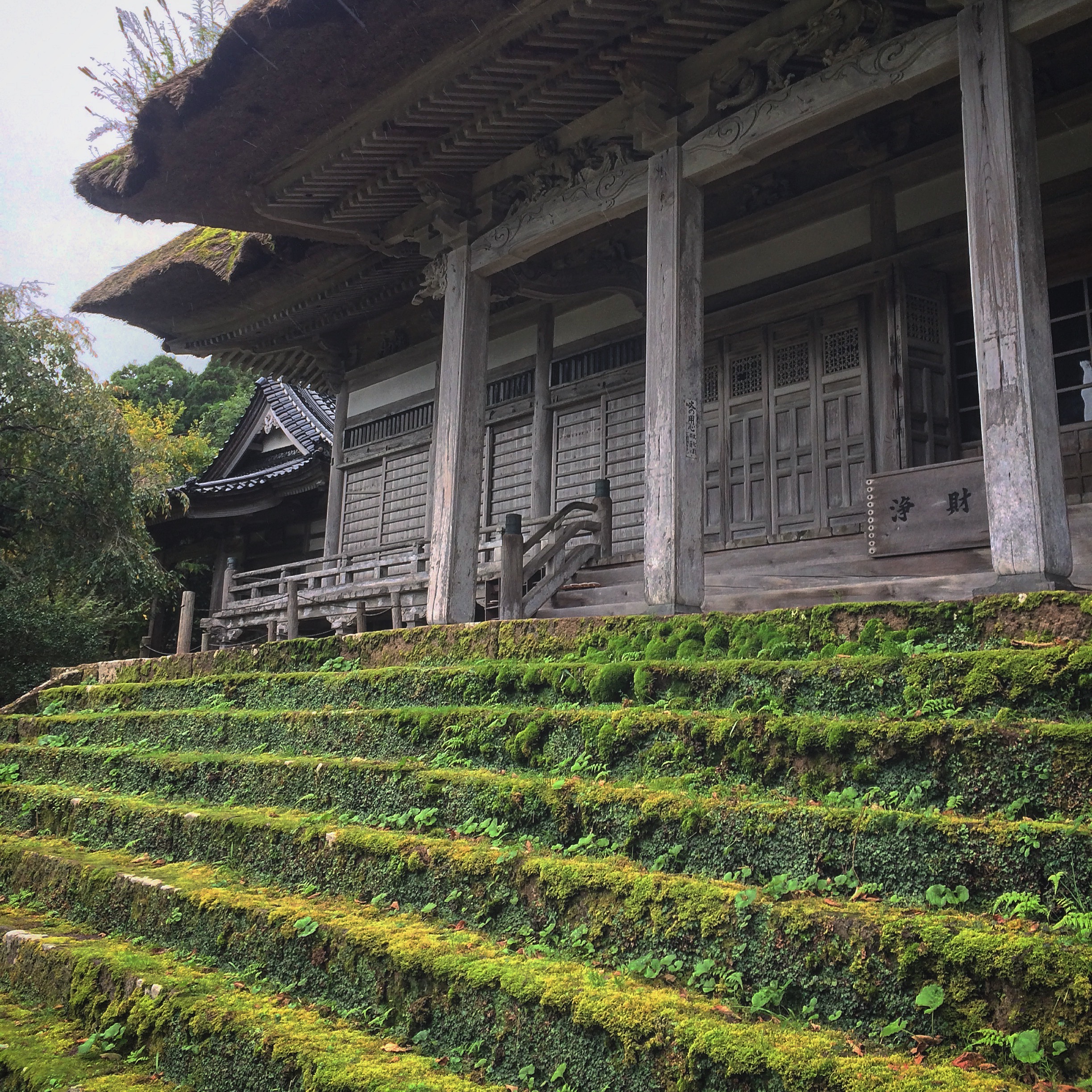 The Agishi Honseiji temple itself, built in the late 1300s, old and sacred.