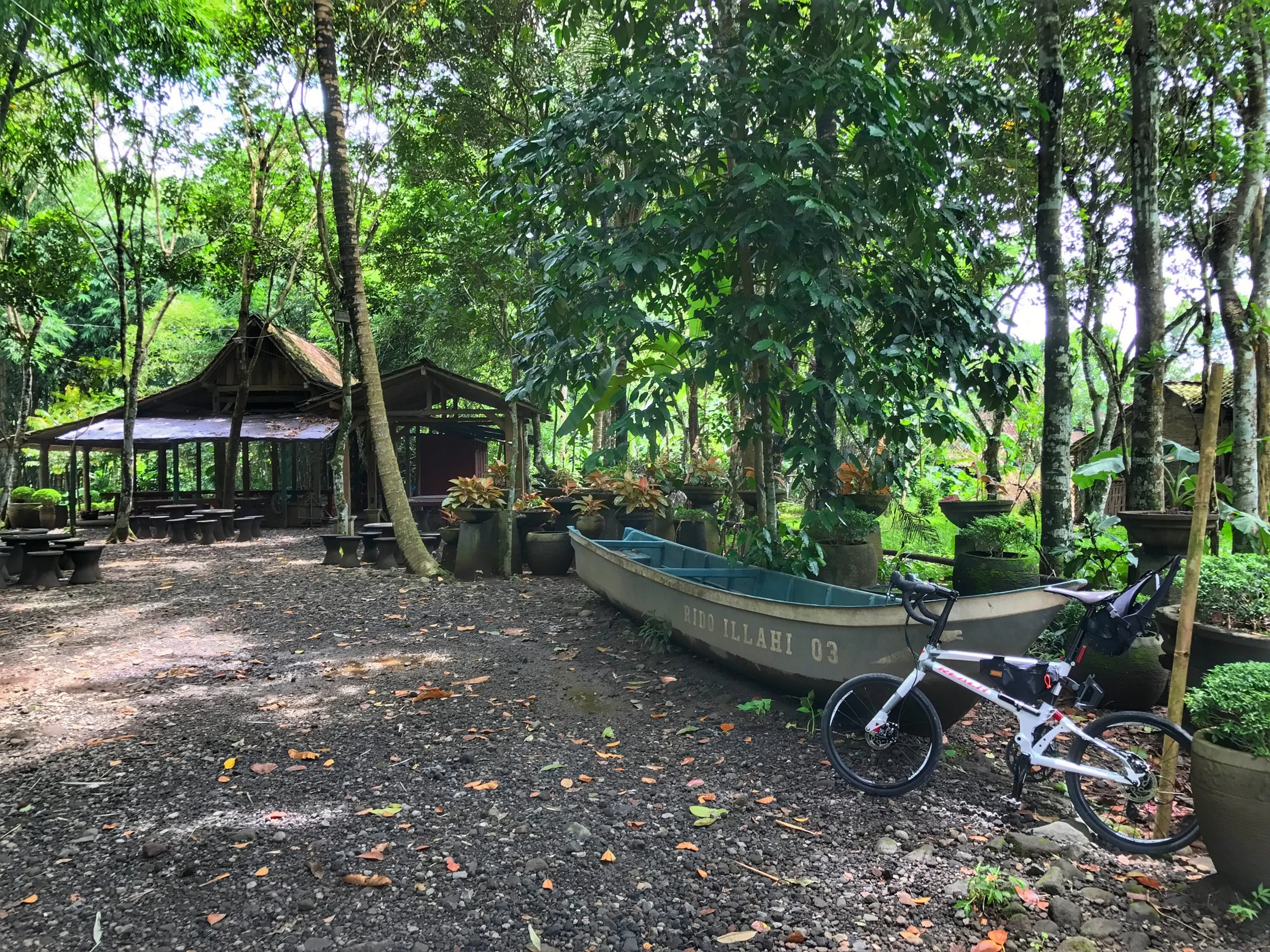 Riding through mixed road surfaces in Central Java, Indonesia. The suspension really helps in the comfort department here.