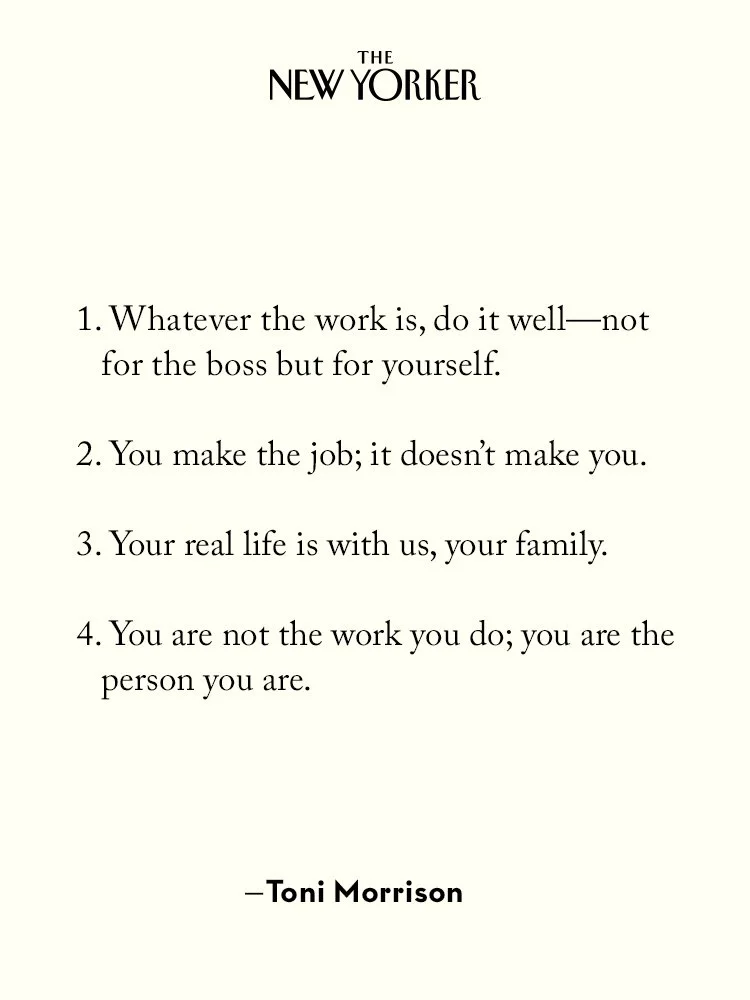 The Work You Do, the Person You Are
