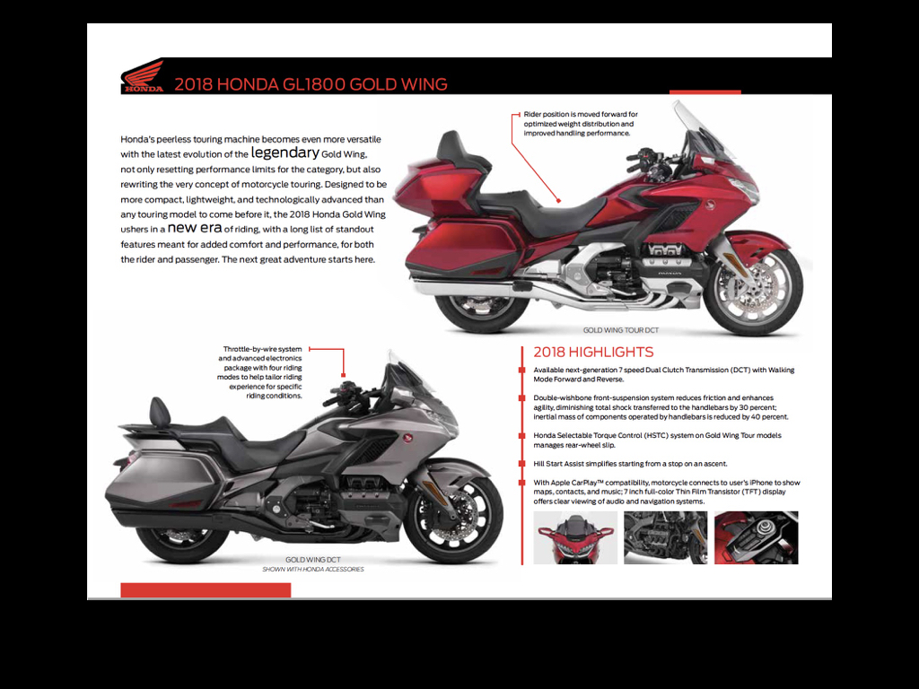 As with all important powersports models, Jonnum Media created marketing materials for use by Honda's salesforce. 
