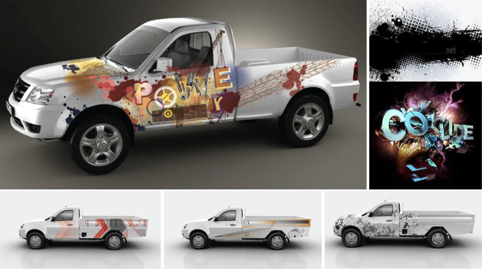 Livery design for an off-roader truck showcased in Tata's annual dealers show, 2015