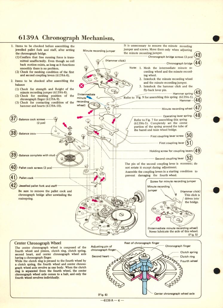 Seiko 6139A and 6138A Chronograph Technical Guides — Plus9Time