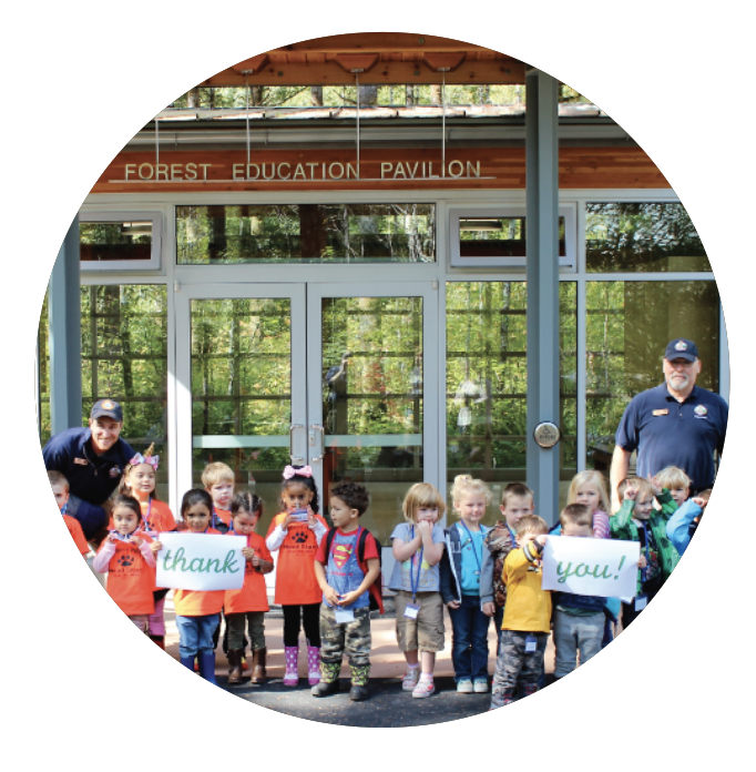 Your support enabled construction of the stunning Education Pavilion at the Tillamook Forest Center in 2016.