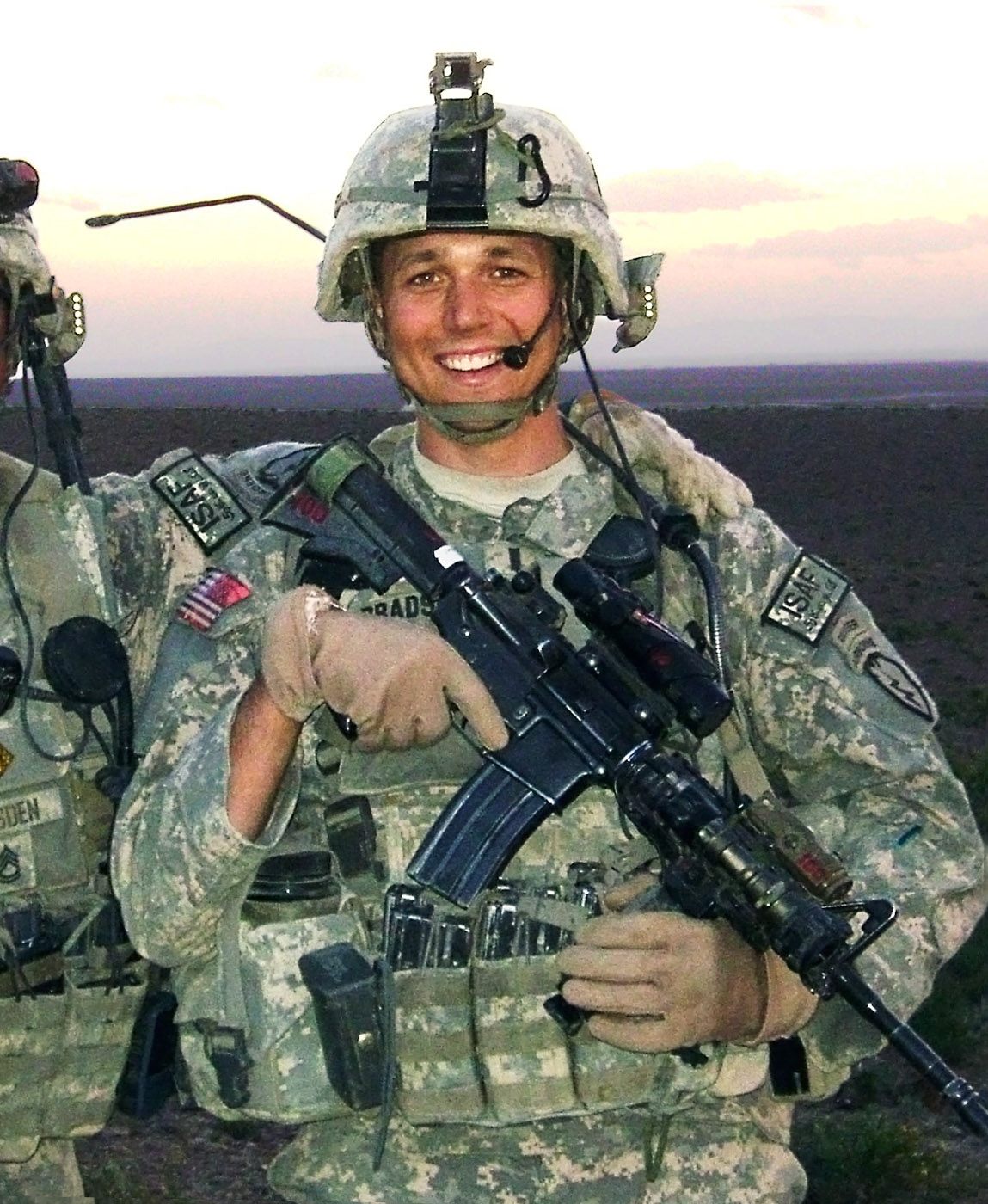 U.S. Army First Lieutenant Brian Bradshaw, 24, of Steilacoom, Washington, assigned to the 1st Battalion, 501st Parachute Infantry Regiment, 4th Airborne Brigade Combat Team, 25th Infantry Division, based in Fort Richardson, Alaska, died in Kheyl, Afghanistan, on June 25th, 2009, from wounds suffered when insurgents detonated a roadside bomb near his vehicle. He is survived by his parents, Paul and Mary, and brother Robert.