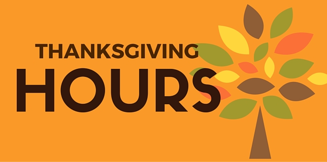 WEDNESDAY, NOVEMBER 22: NO 6:30P CLASS OR 7;30P ON-RAMP CLASS (ALL OTHER CLASSES ARE REGULAR HOURS; LAST CLASS WILL BE 5:30P THURSDAY, NOVEMBER 23 - THANKSGIVING: CLOSED FRIDAY, NOVEMBER 24 - BLACK FRIDAY: ONE CLASS AT 10A SATURDAY, NOVEMBER 25: REGULAR HOURS