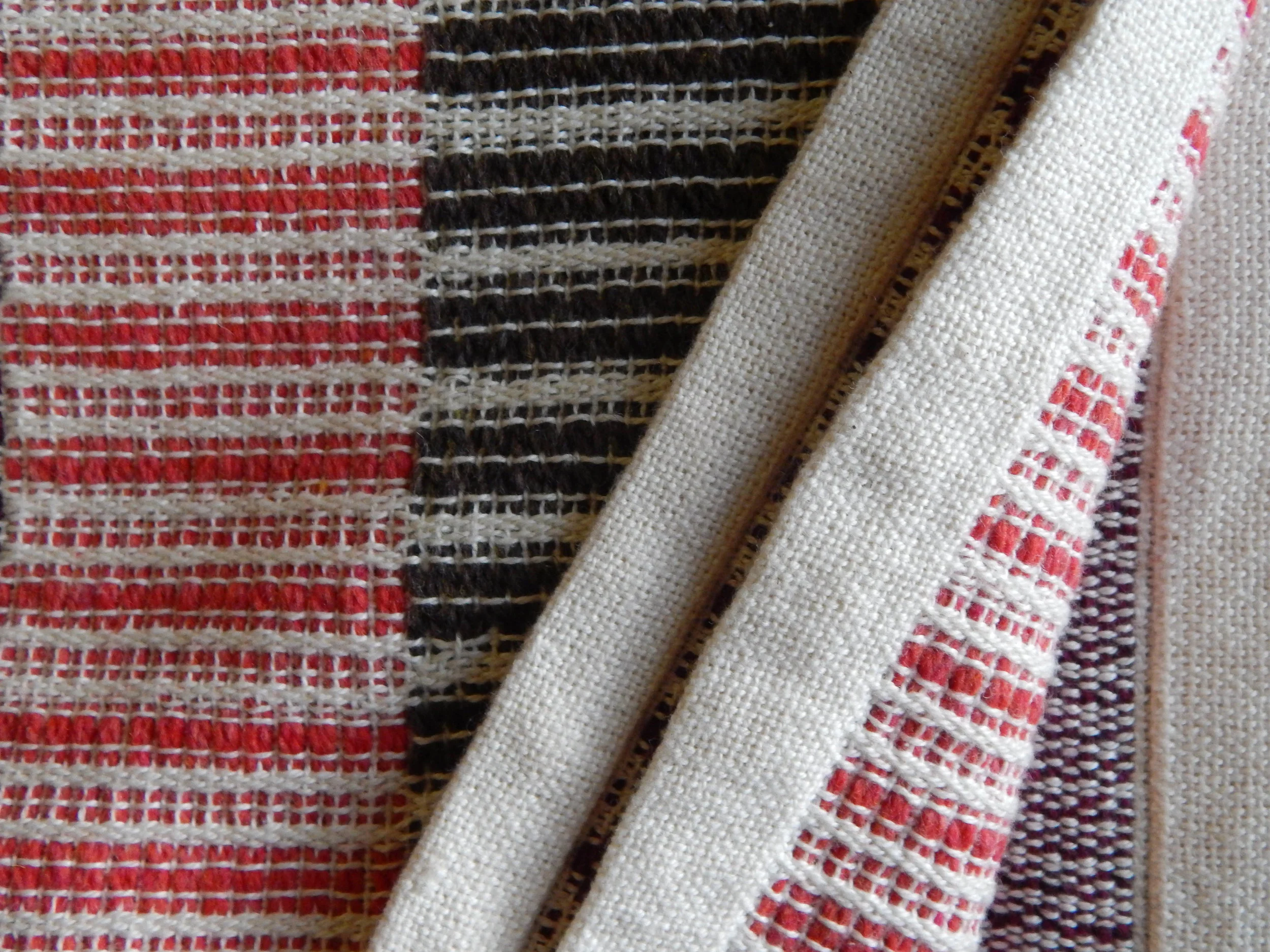  detail of handwoven coverlet 