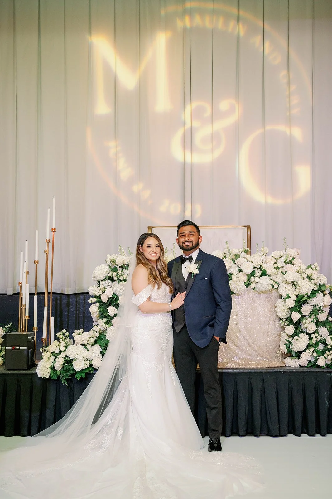 Couple celebrating their multicultural wedding reception at Emanuel Luxury Venue, a Miami Beach wedding venue.